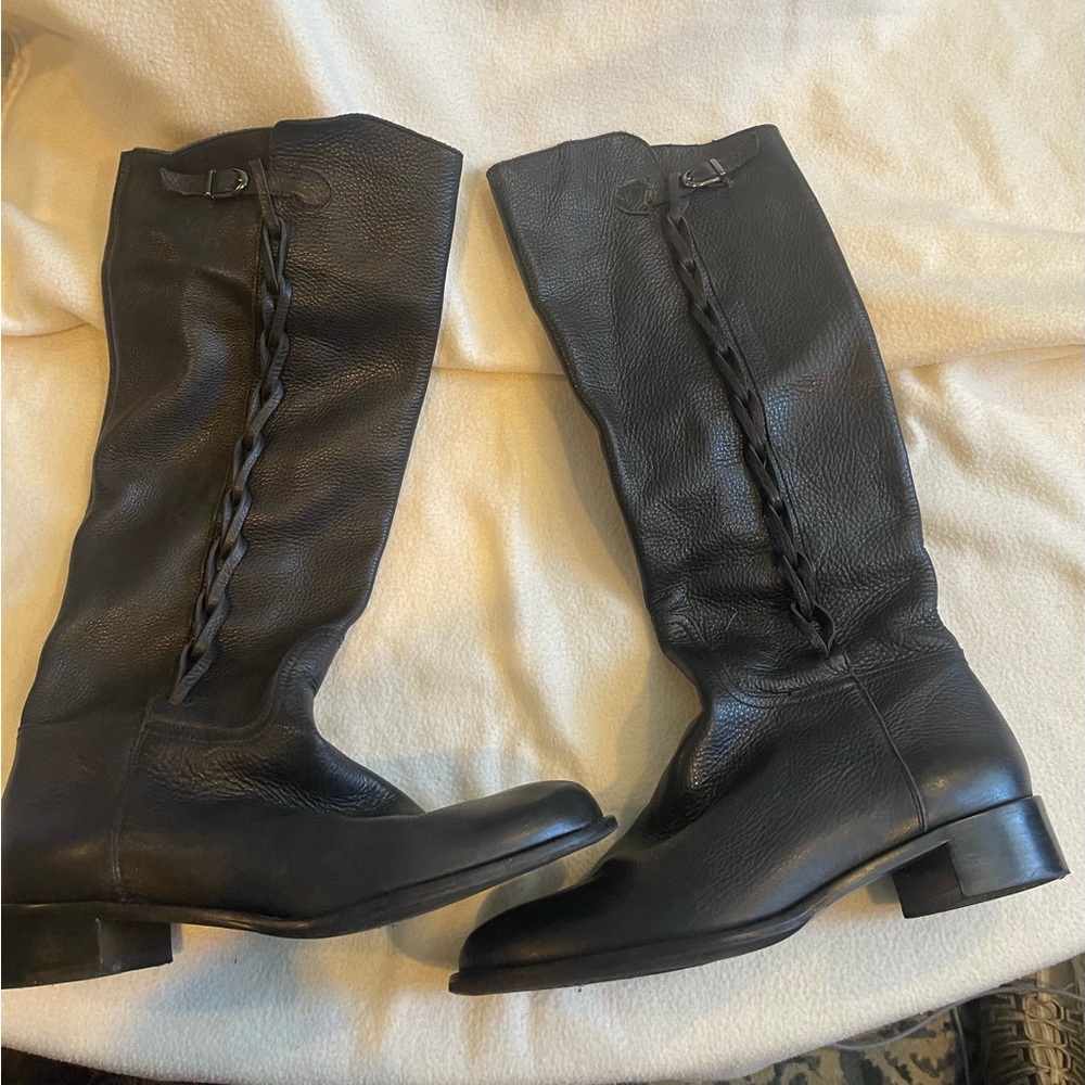 Antonio Melani Leather Pull on Boots
